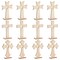 12 Pack Wooden Crosses for Crafts, Unfinished Wood Crosses for Centerpieces, Easter Decor (3 Sizes)